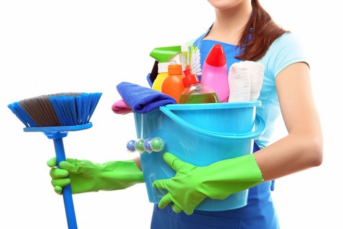 Graphic showing analytics cookies used for performance monitoring on a cleaning services website