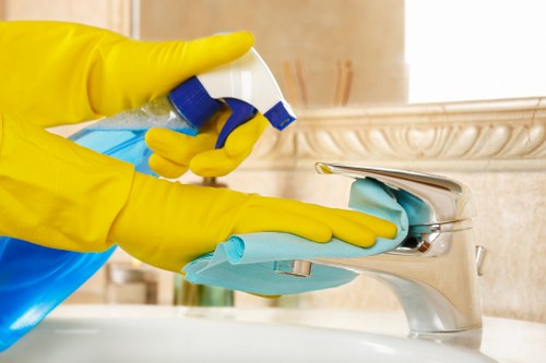 Cleaner reviewing a client complaint form